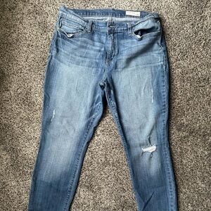 Pistola Blue Boyfriend Jeans with Distressed Details
